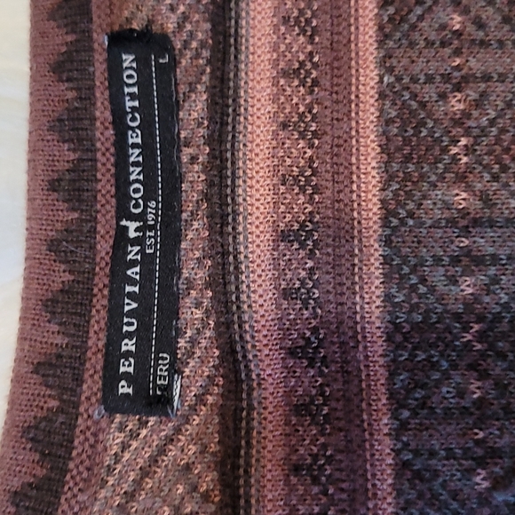 PERUVIAN CONNECTION SWEATER CARDIGAN SIZE: L - Picture 2 of 7